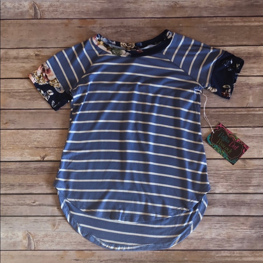 Mixed Print Short Sleeve Tee